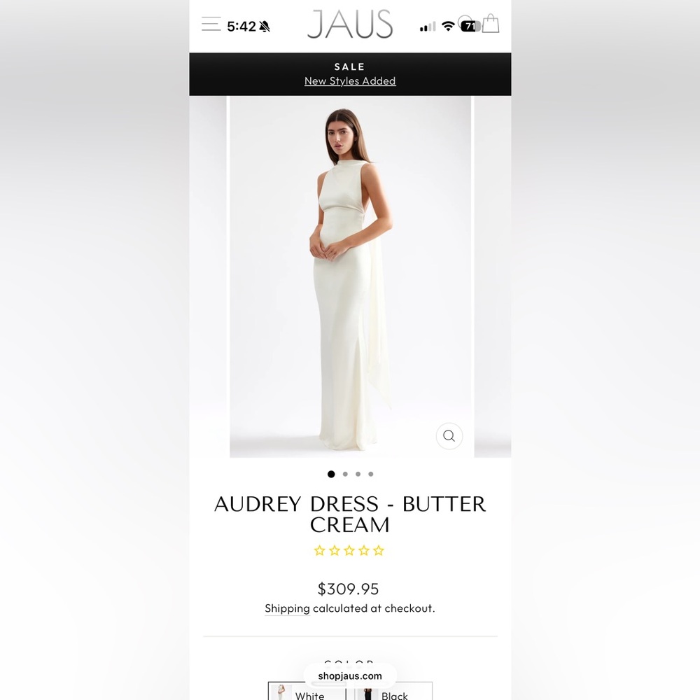 Jaus Butter Cream Audrey Wedding Dress